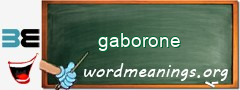 WordMeaning blackboard for gaborone